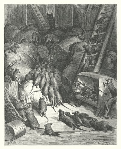 La Fontainovy bajky: Liga krys (rytina) od Gustave Dore