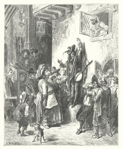 La Fontainovy bajky: Blázen, který prodal moudrost (rytina) od Gustave Dore