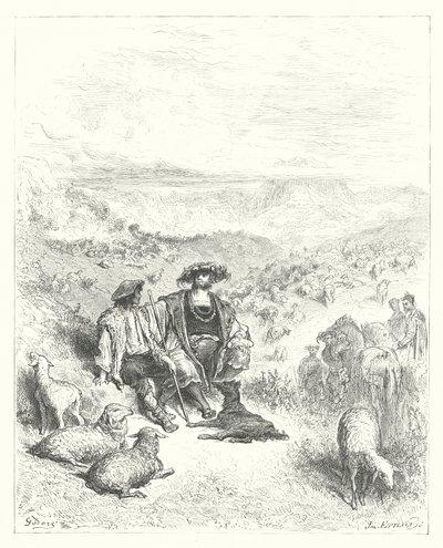 La Fontainovy bajky: (rytina) od Gustave Dore