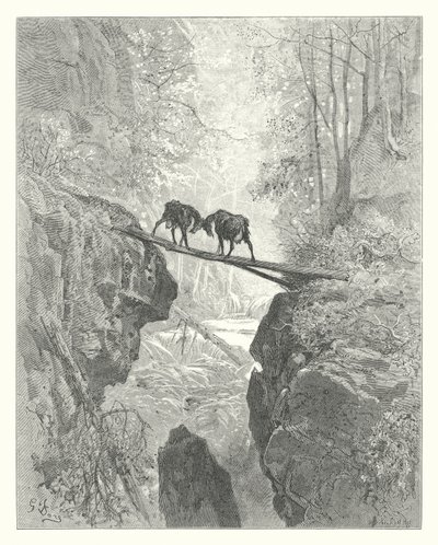 La Fontainovy bajky: (rytina) od Gustave Dore