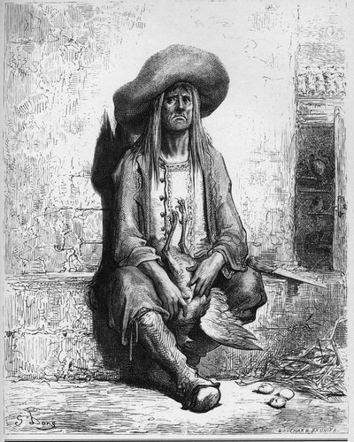 Husa, která snesla zlatá vejce - z "Bajek" od Jean de La Fontaine od Gustave Dore