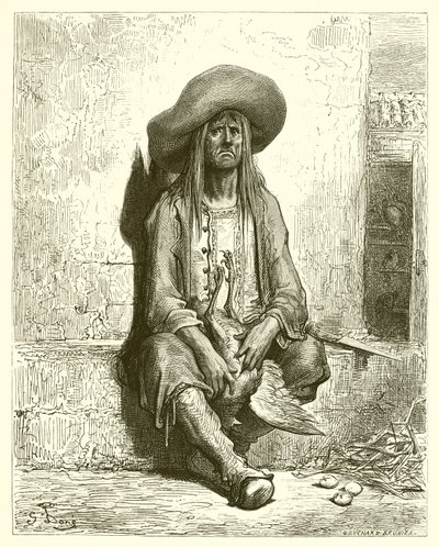 Slepice se zlatými vejci (La Fontaine) od Gustave Dore
