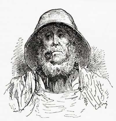 Námořník z Marseille podle kresby Gustava Doreho. Z knihy Život a vzpomínky Gustava Doreho, vydané v roce 1885. od Gustave Dore