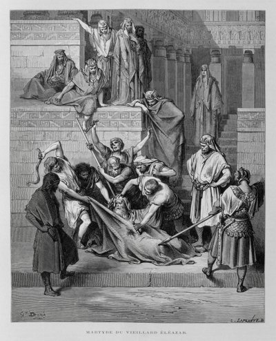 Eleazarovo umučení, ilustrace z Doreho bible od Gustave Dore