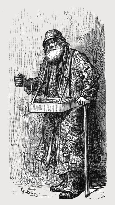 "Prodavač zápalek", 1872. od Gustave Dore