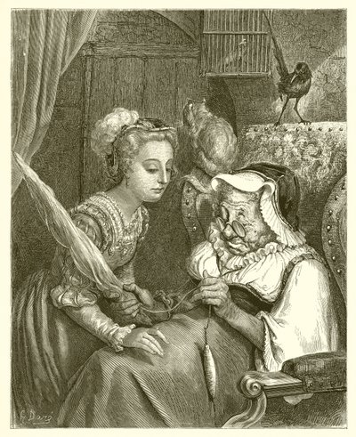 Princezna a víla Spite od Gustave Dore