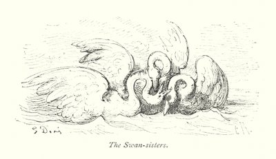 Labutí sestry (rytina) od Gustave Dore