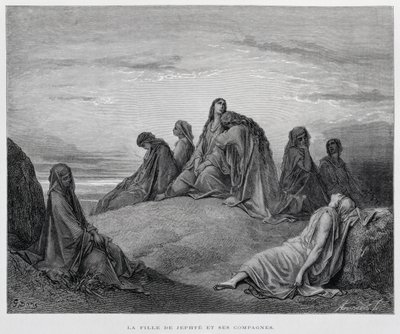 Dcery Jeftovy, Ilustrace z Doreovy bible od Gustave Dore