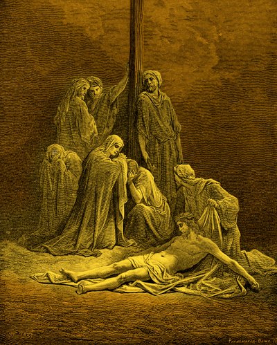 Mrtvý Kristus - Bible od Gustave Dore