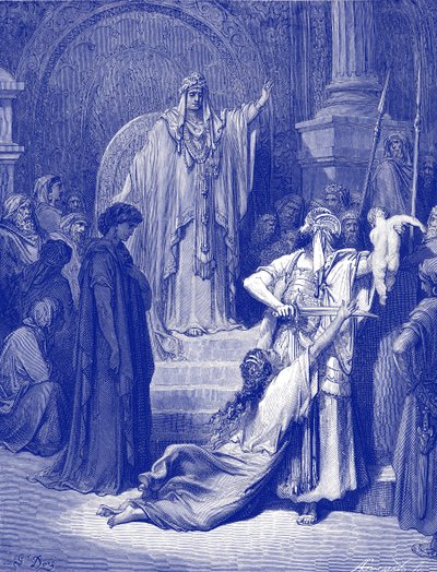 Soud Šalamounův - Bible od Gustave Dore