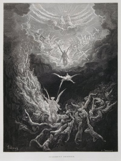 Poslední soud, ilustrace z bible Dore od Gustave Dore