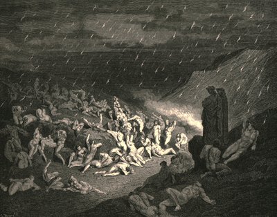 Neustálá byla hra ubohých rukou, c1890. od Gustave Dore