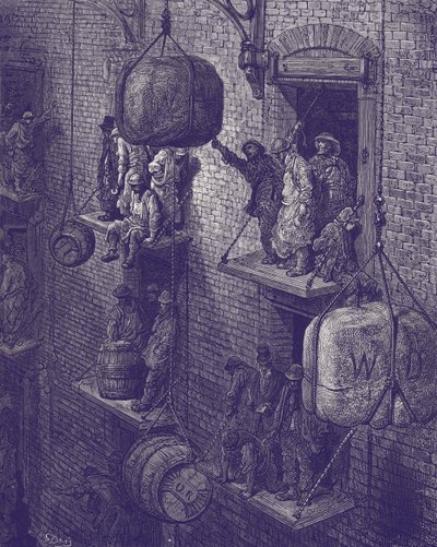 Viktoriánský sklad v Londýně od Gustave Dore