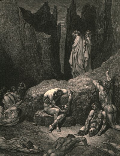 Pročež upoutáváš ještě svůj zrak dole mezi děvčaty a ubohými stíny, c1890. od Gustave Dore