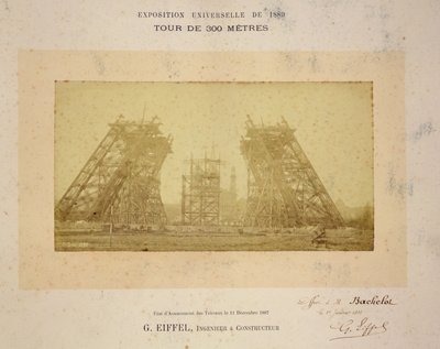 Stavba Eiffelovy věže od Gustave Eiffel