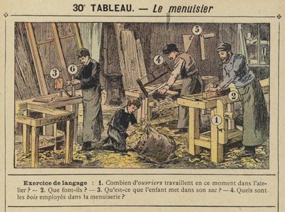 The Carpenter (barva lito) od Gustave Fraipont