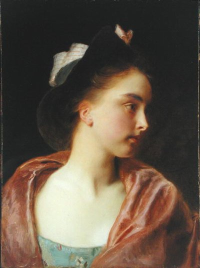 Maud (olej na uchyceném panelu) od Gustave Jacquet