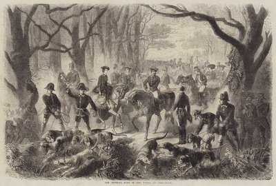 Imperial Hunt v lese Compiegne od Gustave Janet