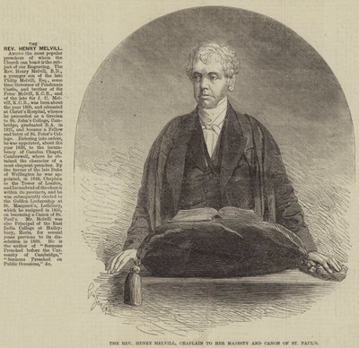 Reverend Henry Melvill, kaplan Jejího Veličenstva a kanovník St Pauls od Gustave Janet