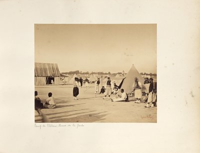 Camp de Châlons: Zouaves of the Imperial Guard od Gustave Le Gray