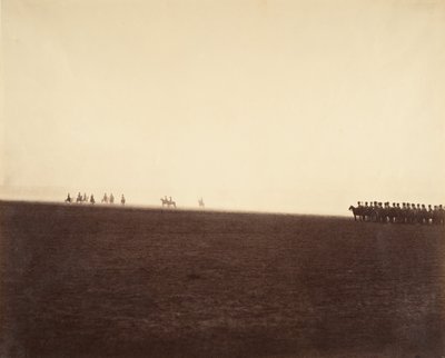[Cavalry Maneuvers, Camp de Chalons], 1857. od Gustave Le Gray