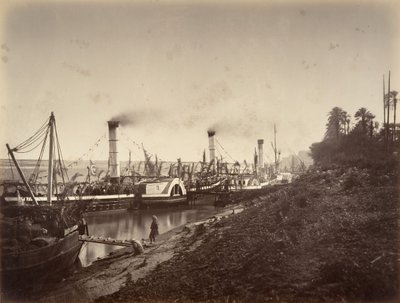 Svátek S. A. Ismaïl Pasha na palubě lodí LL. A. les princes, leden 1867, 1867. od Gustave Le Gray