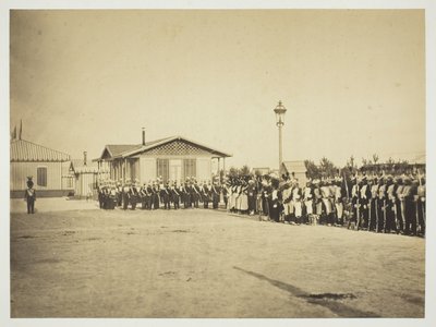 Vojáci lehké pěchoty, Camp de Châlons od Gustave Le Gray