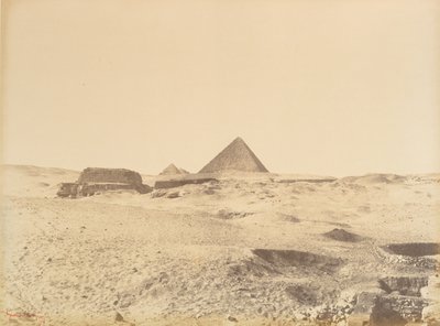 Pyramidy v Gíze, 1865-69. od Gustave Le Gray