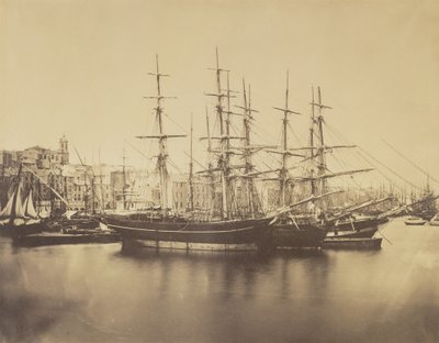 Lodě v přístavu, Sète od Gustave Le Gray
