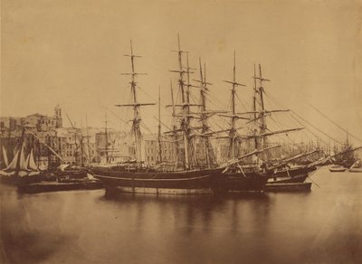 Lodě v přístavu v Sete od Gustave Le Gray