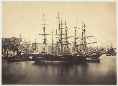 Lodě v přístavu v Sète od Gustave Le Gray