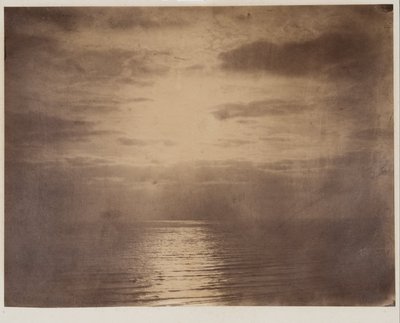 Sluneční efekt v mracích - oceán od Gustave Le Gray