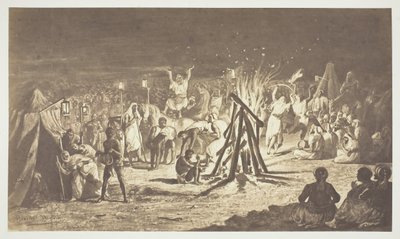 Bez názvu [Obraz táborových ohňů v Camp de Chalons od Bénédicta Massona], 1857. od Gustave Le Gray