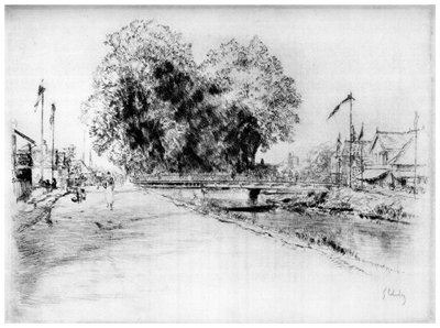 Canal a Troyes, c1880-1930 1924 od Gustave Leheutre