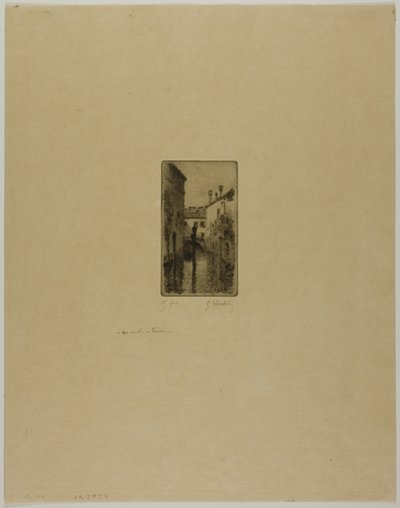 Kanál v Benátkách od Gustave Leheutre