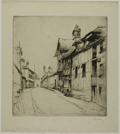 The Little Cloister Street, Troyes od Gustave Leheutre