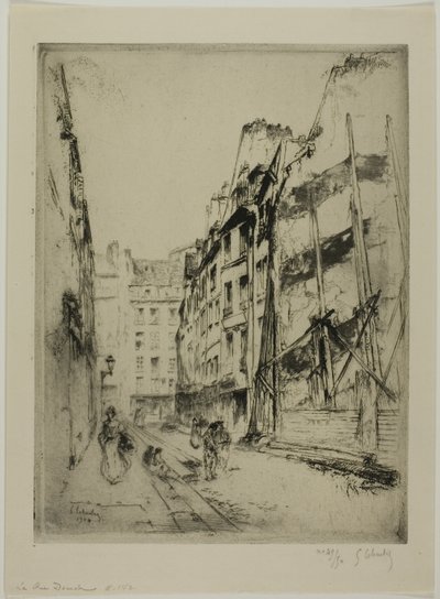 Rue Domat, Paříž od Gustave Leheutre