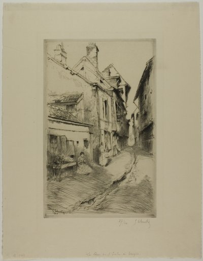 Školní ulice, Troyes od Gustave Leheutre