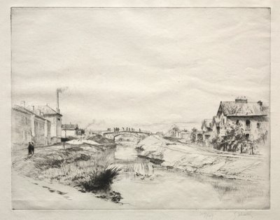 Workmens House v Troyes, Francie. od Gustave Leheutre