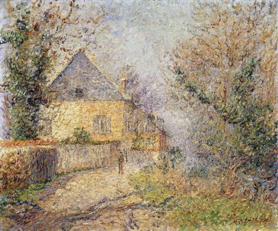 Domy na břehu L"Eure, Louviers; Maisons au Bord de L"Eure, Louviers, 1902 od Gustave Loiseau
