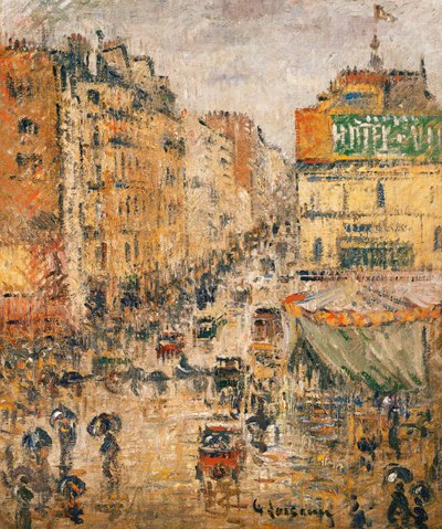 Rue de Clignancourt, Paříž, kolem roku 1924 od Gustave Loiseau