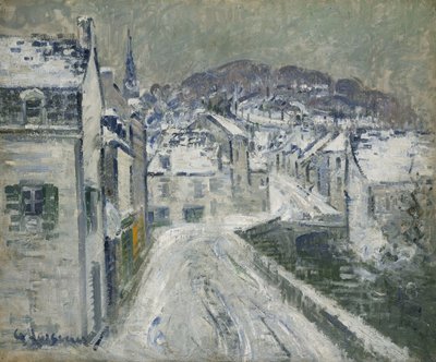 Sníh v Pont-Aven; Neige a Pont-Aven, 1922 od Gustave Loiseau