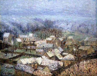 Zima v Pontoise (olej na plátně) od Gustave Loiseau