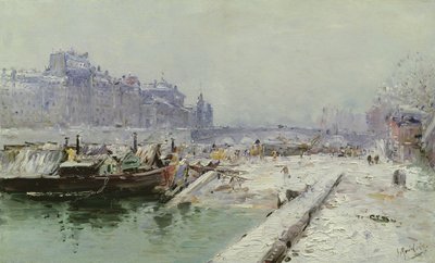 Citujte ostrov pod sněhem od Gustave Madelein