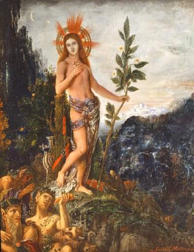 Apollo přijímá obětiny pastýřů od Gustave Moreau