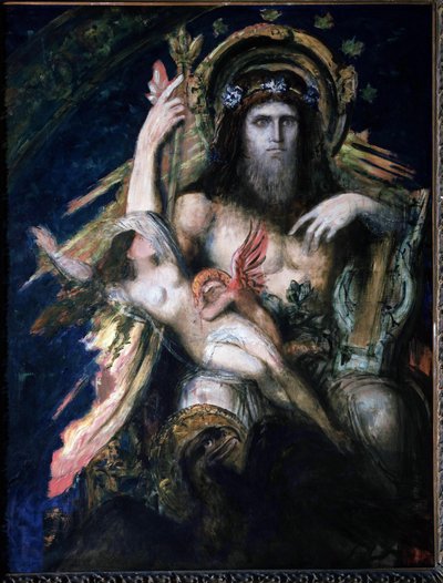 Jupiter (Zeus) a Semelé (odstřelená) od Gustava Moreaua. od Gustave Moreau