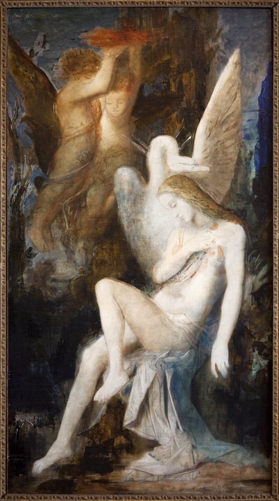 Leda a labuť (olej na plátně) od Gustave Moreau