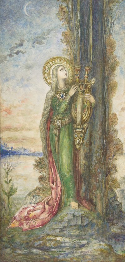 Svatá Cecílie, cca. 1890-95. od Gustave Moreau
