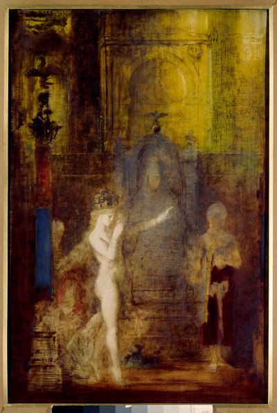 Salome tančí před Herodem Salome tančí v hodovní síni Heroda. Herode sedící na vysokém trůnu je fascinován krásou kouzelníka. Obraz Gustava Moreaua (1826-1898) od Gustave Moreau