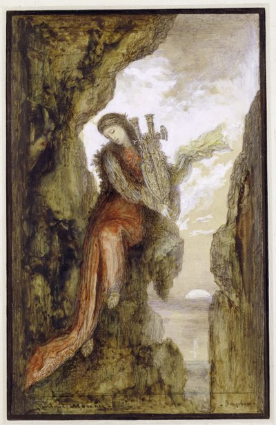 Sapfó na útesu od Gustave Moreau